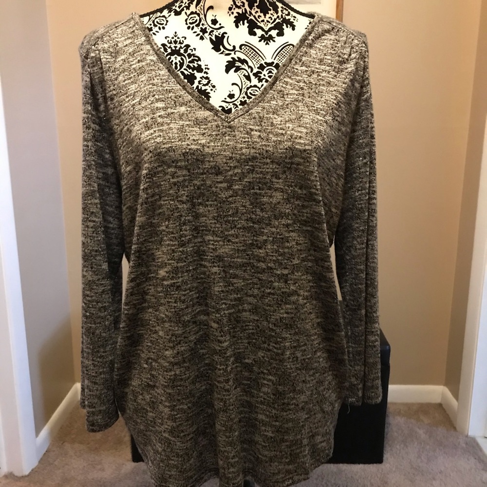 Liz Claiborne metallic shimmer cardigan
